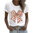 thumbnail image 7 of Timegard Womens Tops Valentines Day Print Short Sleeve Crewneck Tee Shirts Casual Loose Comfy Tops, 7 of 7