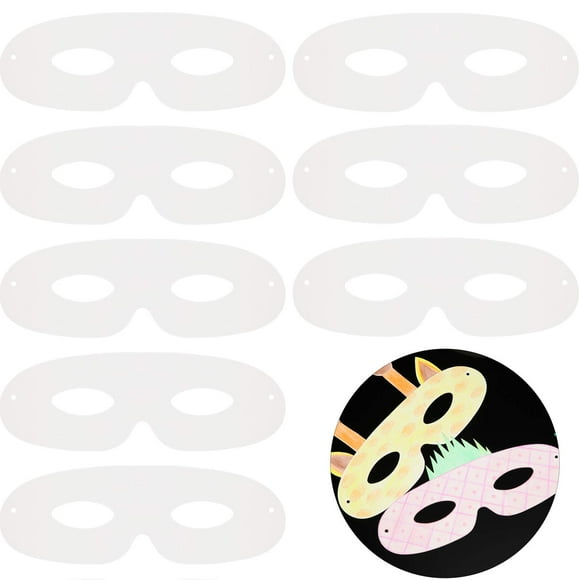 Gejoy Die Cut Mardi Gras Paper White Masks Masquerade Mask Paper Masks Craft Paper Eye Mask To Decorate Blank Mask Kids