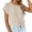 Beige, variant on Women's Summer Tops Cap Sleeve Tie Front Plain T Shirts Business Casual Work Blouses Beige S