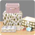 thumbnail image 2 of Boîte de Rangement en Coton et Lin Imprimée Grande Petite Boîte de Rangement en Coton Boîte de Finition avec Couvercle Poignée en Corde de Coton, 2 of 6