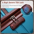 thumbnail image 4 of 20-Inch Vintage Luggage with Secure Lock, Lightweight Luggage Travel Suitcase with Silent Spinner Wheels, Carry On Luggage Suitcase with Adjustable Telescoping Handle, Blue, 4 of 7
