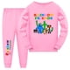 thumbnail image 1 of Pijamas de manga larga para niños y niñas, ropa de dormir con estampado de arcoíris de Navidad, para estar en casa, 2023, 1 of 4