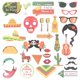 thumbnail image 1 of 29 piezas de accesorios para fotomatón, suministros para fiestas, recuerdos de carnaval mexicano para bodas, cumpleaños y fiestas, 1 of 3