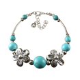 thumbnail image 1 of Pulseras de turquesa ajustable flor de melocotón pulsera pulsera unisex pulsera de yoga pulsera azul pulsera de piedras preciosas joyería de turquesa pulsera de piedra natural, 1 of 5