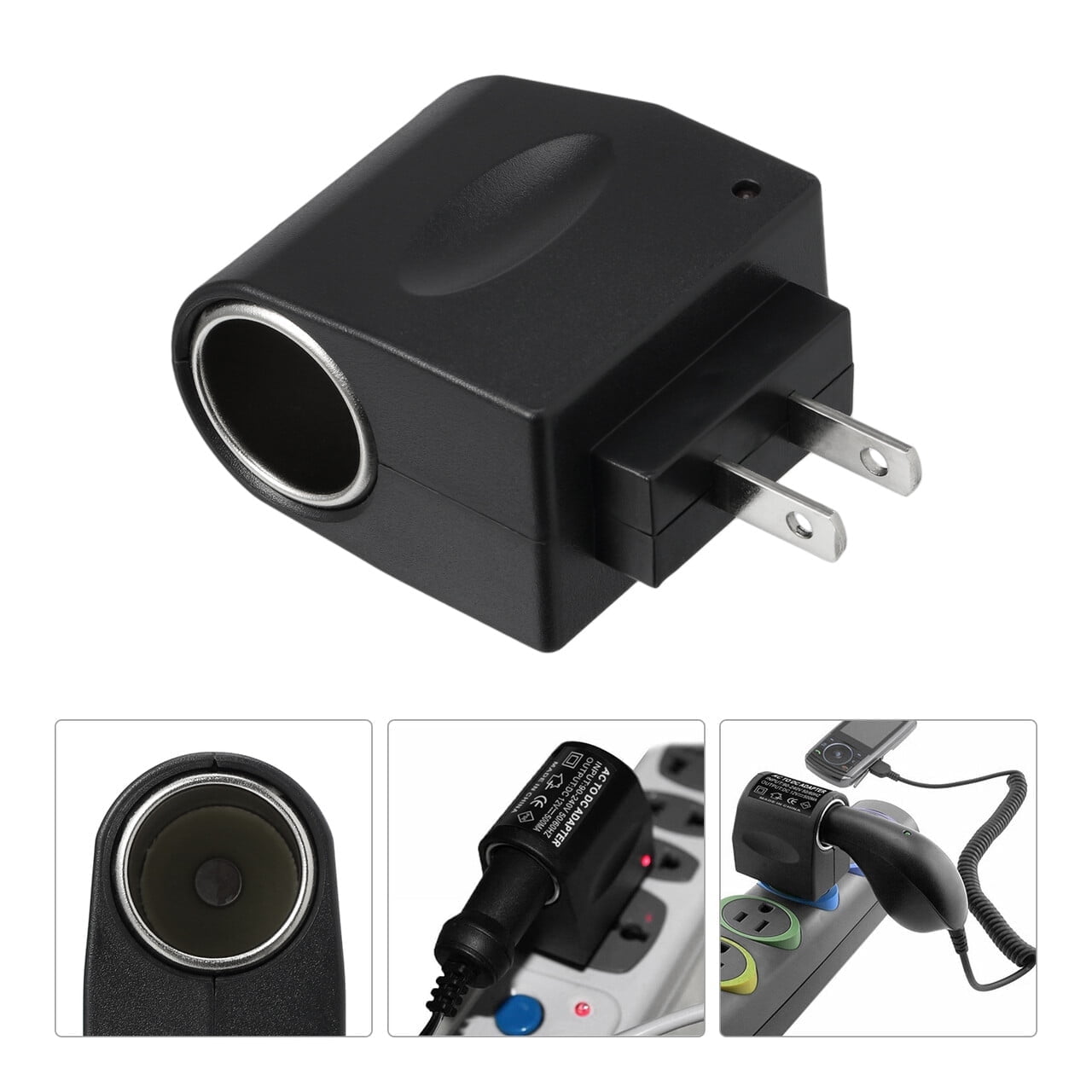 Household Car Charger Cigar Cigarette Lighter 110v 220v Ac To 12v Dc Auto Power Adapter Converter Socket Unbranded