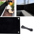 thumbnail image 1 of nipocaio Privacy Screen Fence Cover， Privacy Screen UV-Resistant Visibility Reduction Fence Screen for Balcony, Patio, Porch (0.9*5m , Black), 1 of 5