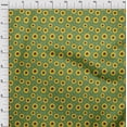 thumbnail image 4 of oneOone Cotton Jersey Green Fabric Floral Sunflower Silhouette Diy Clothing Quilting Fabric Print Fabric By Yard 58 Inch Wide, 4 of 4