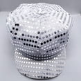 thumbnail image 6 of Jiibva Glitter Sequin Hat 70s Disco Adult Hat Bling Costume Hats Retro Dress Up Caps Newsboy Cap Beret Birthday Party Dance Caps Fancy Dress Accessory, 6 of 7
