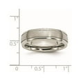 thumbnail image 6 of Chisel Titanium Brushed and Polished 6mm Grooved Edge Band, 6 of 7