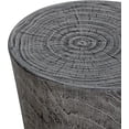 thumbnail image 4 of Yangming Concrete Side Table, 14.6 Inch Round Accent Table, Faux Wood Stump Stool, Gray, 4 of 6