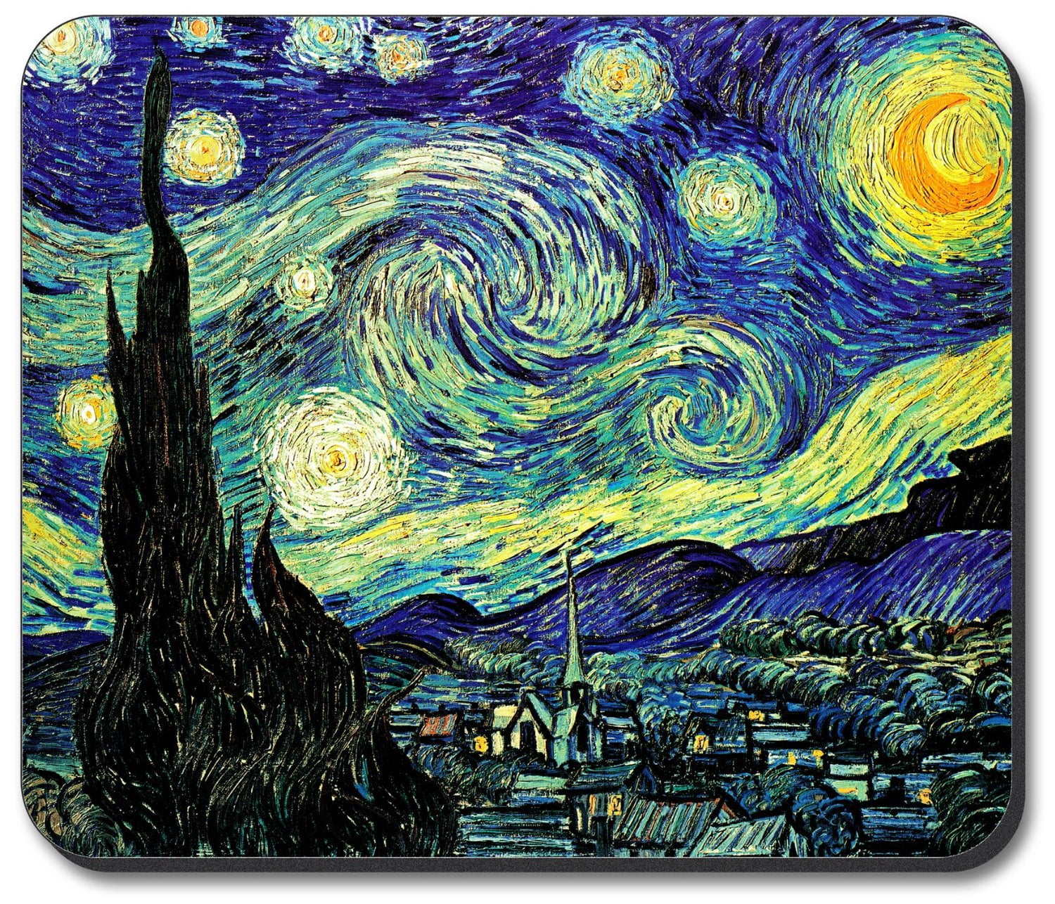 Art Plates Mouse Pad - Van Gogh: Starry Night