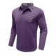 thumbnail image 4 of Blusa y camisa de manga larga con cuello vuelto para hombre, camisa de otoño invierno con botones y bolsillo, camisa de manga larga con cuello vuelto, camisa de poliéster para hombre, 4 of 6