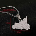thumbnail image 2 of Stainless Steel Map of Sicilia Necklace Pendants Sicilia Fashion Women Charm Jewelry_c*, 2 of 5