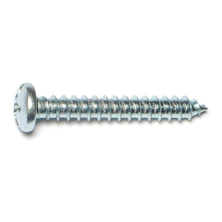 

#14 x 1-3/4 Zinc Plated Steel Combo Pan Head Sheet Metal Screws SMSPS-598