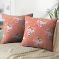 thumbnail image 4 of LALILO Throw Pillow Covers Floral With Roses Vintage Accent Art Artwork Cushion Cover 18" x 18", 2 Pack, 4 of 6