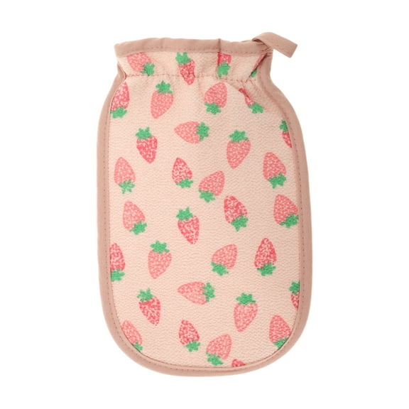 Unique Bargains 1 Pc Shower Gloves Exfoliating Glove for Bathroom 8.86"x5.71" Pink