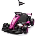 thumbnail image 6 of Acekid 24V Ride On Go Kart Electric Ride On Car Drift Kart with Adjustable Seat 7.5MPH Fast Drifting Max Load 135lbs Pink, 6 of 6
