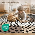 thumbnail image 4 of ODIKA 8'x10' Washable Area Rug Durable, Non-Slip Cow Print Irregular Block Inspired Pick Farm Large Grey Mosaic for Living Room, Under Sectional, Family, 4 of 7