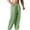 Green, variant on Paiwinds Men's Solid Color Elastic Waistband Drawstring Ankle Pants, Comfortable for Sports and Leisure, Breathable Fabric for All Seasons, Straight Leg Design with Pockets