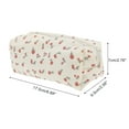 thumbnail image 2 of Unique Bargains 1 Pc Floral Print Style Drawstring Makeup Bag for Vacation Red Canvas, 2 of 4