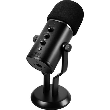 MSI IMMERSE GV60 Streaming MIC 'USB Type-C Interface and 3.5mm Aux, for Professional Applications with Intuitive Control in 4 Modes: Stereo, Omnidirectional, Cardioid and Bidirectional