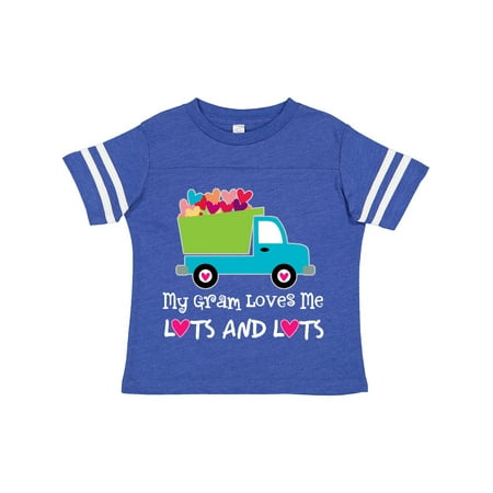 

Inktastic Gram Loves Me Grandchild Truck Gift Toddler Boy Girl T-Shirt