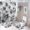 Gray Floral 3, variant on Bathroom Rugs Sets 4 Piece with Shower Curtain, Yellow Floral Pattern Printed on Bathroom Shower Curtain Sets with Rugs, Great for Master Bath Beach House Modern Home, 72 x 72 inches