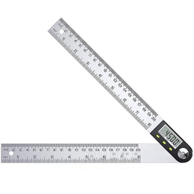Buscador De Ángulo Digital, Regla De Carpintería De Acero Inoxidable, Instrumento De Medición De Ángulo Multifuncional De 360 Grados Con Pantalla Electrónica