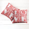 thumbnail image 6 of Ambesonne Love Throw Pillow Cover 2 Pack, Letters Hearts Motif Graphic, 20", White and Vermilion, 6 of 7