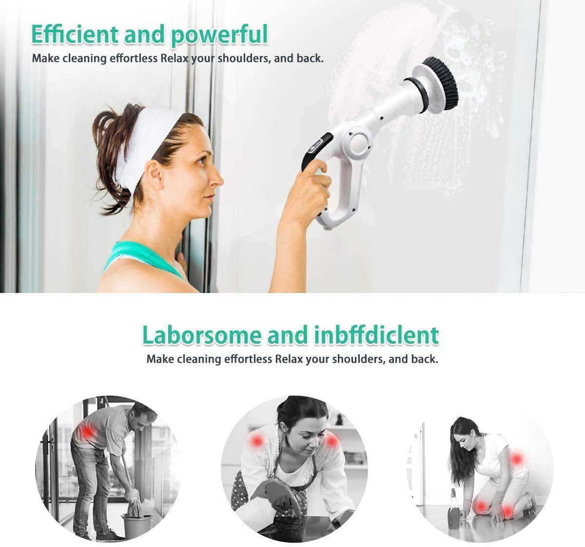 Boomjoy Electric Spin Scrubber Power Cordless and Handheld Bathroom Scrubber  with 3 Replaceable Cleaning Brush Heads - China Bathroom Brush and Brush  price