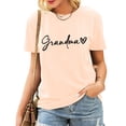 thumbnail image 2 of Womens Tops Short Sleeve Summer Tops For Women Casual Grandma Heart Printed Tee Womens T Shirts, 2 of 5