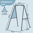 thumbnail image 7 of Baby Jumper with Stand for Infants 6-24 Months, Indoor/Outdoor Baby Exerciser & Bouncer with Felt Padding, Black, 7 of 7