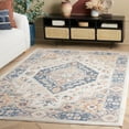 thumbnail image 3 of SAFAVIEH Blair Washable Joetta Medallion Machine Washable Area Rug, Ivory/Blue, 5'3" x 7'6", 3 of 13