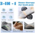 thumbnail image 3 of Triple Fusion Back Massager, Upgraded 3 in 1Back Massager with Warming, Gentle Pulling & Vibration Functions, Relieves Pressure, 135° Ergonomic Contour(Grey), 3 of 8