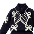 thumbnail image 4 of Enjoytime Outfits for Girls Print Long Sleeve Knit Sweater Top Pleated Skirt 2 Piece Set Fall Winter Holiday Kids Toddler Clothes, 4 of 7