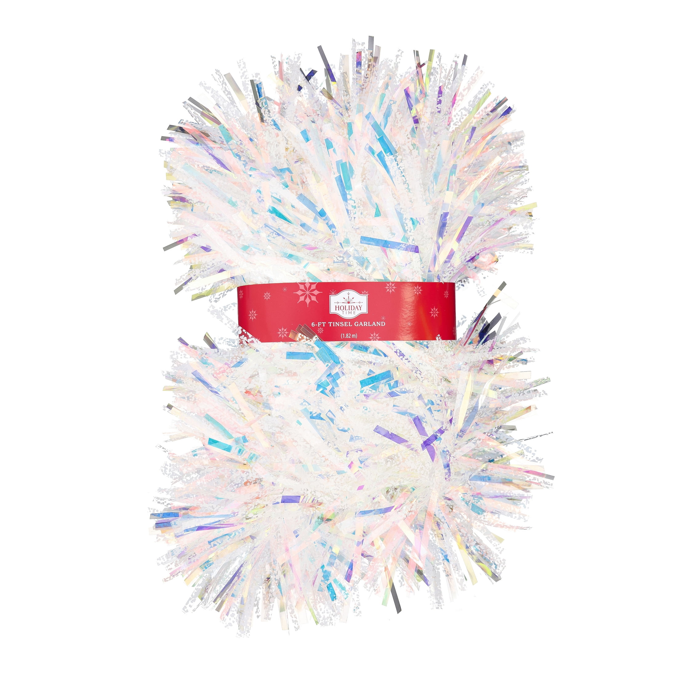 Chunky Tinsel Christmas Garland, Iridescent, 6', by Holiday Time