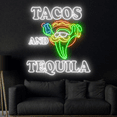 thumbnail image 2 of Craftnamesign Tacos and Tequila Neon Sign, Bar Wall Art, Tacos Wall Art, 2 of 5