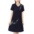 thumbnail image 1 of Robe T-shirt à Manches Courtes Imprimée Florale pour Femmes, 1 of 6