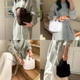 thumbnail image 2 of FENOHREFE Women Cozy Faux Furs Fleece Small Bucket Handbag for Everyday Outfits Winter Fuzzy Plush Shoulder Crossbody Bag Purse, 2 of 8