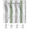 thumbnail image 5 of Sage Green Grey Stripe Wrap Around Bed Skirts for King Bed 16" Drop,Bed Skirt with Adjustable Elastic Belt Dust Ruffle Bed Valance for Bedroom Hotel Modern Farmhouse Vertical Striped Bed Frame Cover, 5 of 7