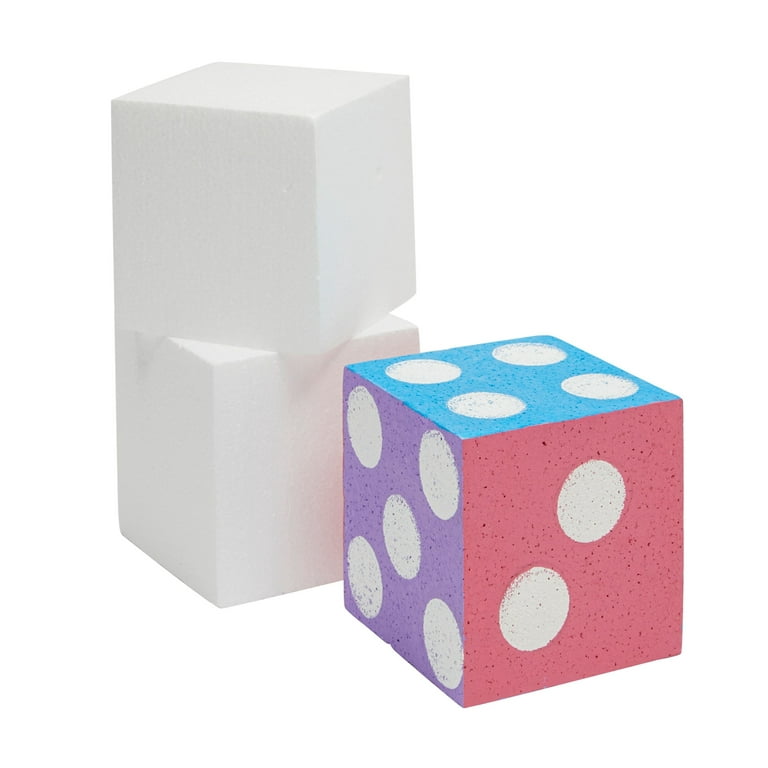  4 Pack Foam Cube Squares for Crafts - Polystyrene