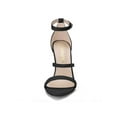 thumbnail image 2 of BLISSFUL STEP Women's Sandals Stiletto Heels Triple Straps High Heels Sandals, 2 of 8