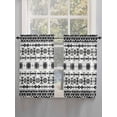 thumbnail image 5 of Black White Boho Bathroom Window Curtain, Vintage Abstract Art Ethnic Tribe Light Filtering Coffee Kitchen Curtains, Bedroom Living Room Curtains 2 Panel 84"x45", 5 of 6