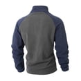 thumbnail image 5 of Gamivast Plus Size 1/4 Zip Pullover Mens Loose Fit Color Block Casual Sweatshirts Soft Raglan Long Sleeve Outdoor Shirts Trendy Work Outfits, 5 of 6