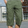 adviicd mesh Shorts Men Men's Capri Long Twill Cargo Shorts Below Knee