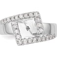 thumbnail image 5 of 14K White Gold Peg Set Lab Grown Diamond Si1/Si2, G H I, Semi-Mount Eng Ri (Size 7) Made In India rm2491e-050-7wlg, 5 of 5