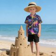 thumbnail image 6 of Dailycode Small Short Sleeve Button Down Shirts Neon Funny Dinosaurs Casual Shirt 3-10 Years, 6 of 9