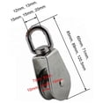 thumbnail image 2 of 5PCS 304 Stainless Steel Single Swivel Pulley 15mm 20mm 32mm 50mm Heavy Duty Rigging Hardware Swivel Lifting Rope Pulley Block ,Easy Installation, 2 of 6