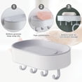 thumbnail image 3 of Support de Rangement pour Savon de Salle de Bain Sans Perçage avec Crochets, 3 of 7