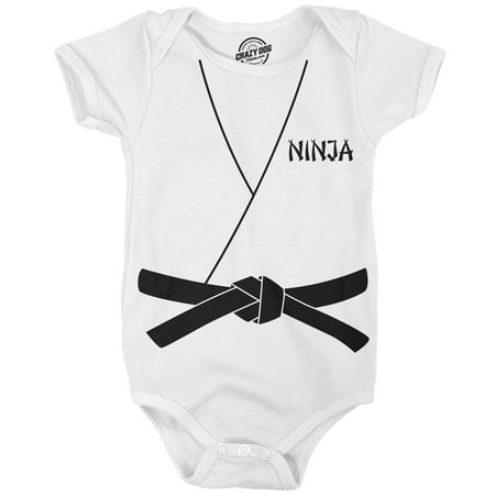 Creeper Ninja Baby Bodysuit Funny Karate Costume
